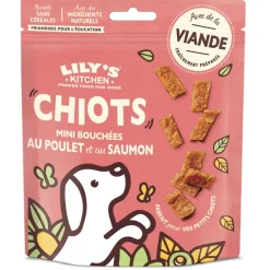 Mini bouchées pour chiot Poulet-Saumon 70g