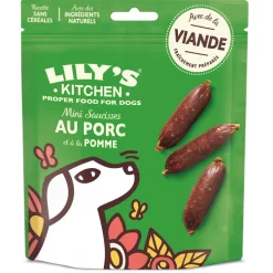 Mini saucisses pour chien Porc-Pomme Sans céréales 70g