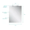 Miroir applique à LED Atos 80x60cm