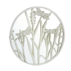 Miroir décoratif Libellules 50cm blanc