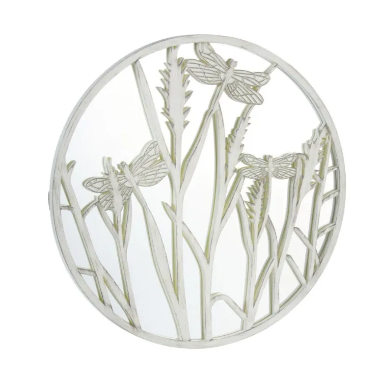 Miroir décoratif Libellules 50cm blanc