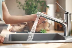 Mitigeur de cuisine 150 EcoSmart douchette 2jets chrome
