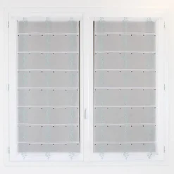 Module brodé blanc/aqua 58cm - Vendu au mètre