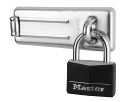 Moraillon corps acier trempé 11,5cm noir mat MASTER LOCK
