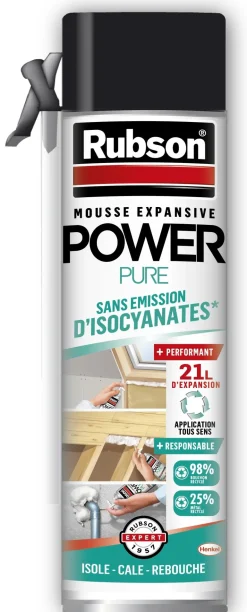 Mousse expansive Power Pure 500 ml (jusqu'à 21l) blanc