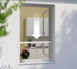 Moustiquaire store enroulable pour fenêtre 130 x 160 cm