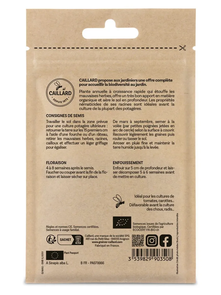 Moutarde Blanche Bio 10g CAILLARD