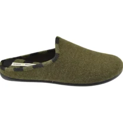 Mule Dusty textile doublé kaki
