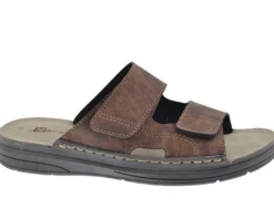 Mule à velcro homme Pocty marron MORAN'S