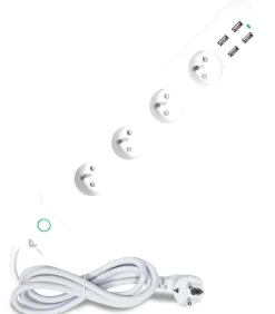Multiprise compteur conso WI-FI Mult-e bloc blanc