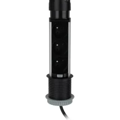 Multiprise escamotable pop-up 3x16A + 2 USB 1,5m noir OTIO