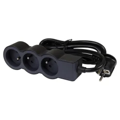 Multiprises 3x2P+T 3 m 3G 1,5 mm² - noir/gris foncé LEGRAND