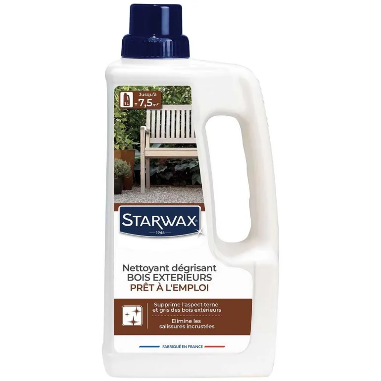 Nettoyant dégrisant pour bois extérieurs 1L STARWAX