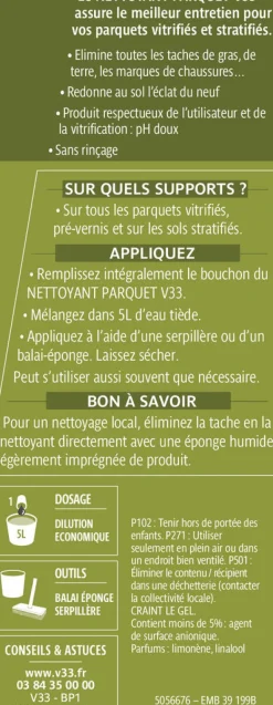 Nettoyant parquets & stratifiés incolore 1 L