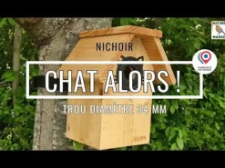 Nichoir Chat Alors ! trou Ø34mm NATURES MARKET