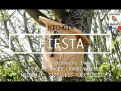 Nichoir l'Attrape Rêve en bois avec trou Ø34 mm