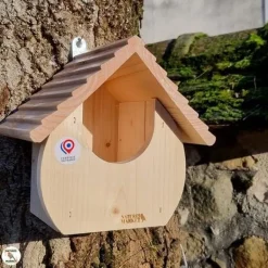 Nichoir "Le Dodu" ouvert en bois pour oiseaux du jardin