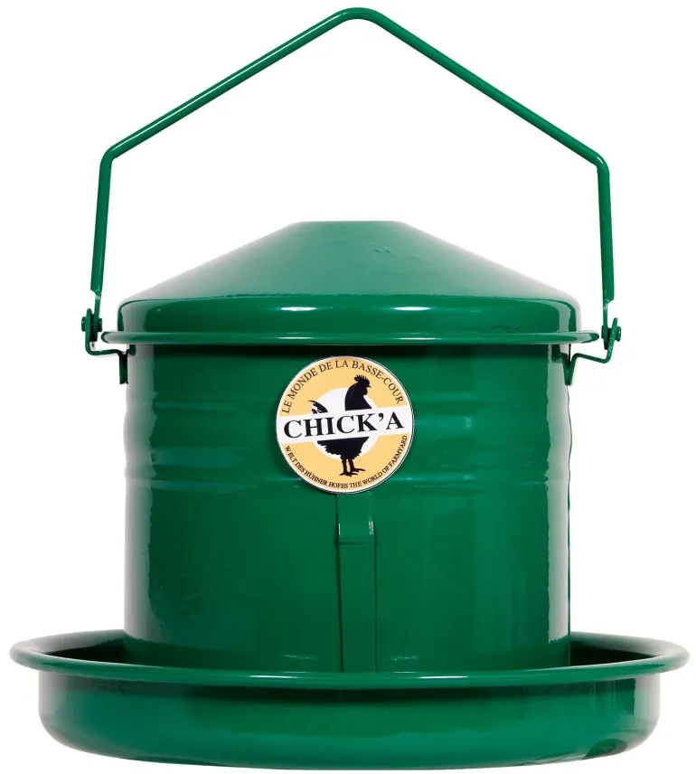 Nourrisseur trémie émaillé à crémaillère 3 L vert
