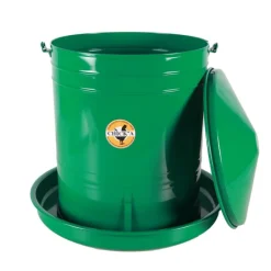 Nourrisseur trémie émaillé à crémaillère 20 L vert
