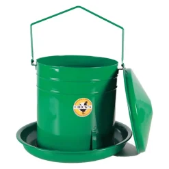Nourrisseur trémie émaillé à crémaillère 10 L vert