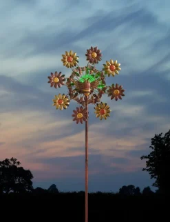 Éolienne solaire Abeille et fleurs