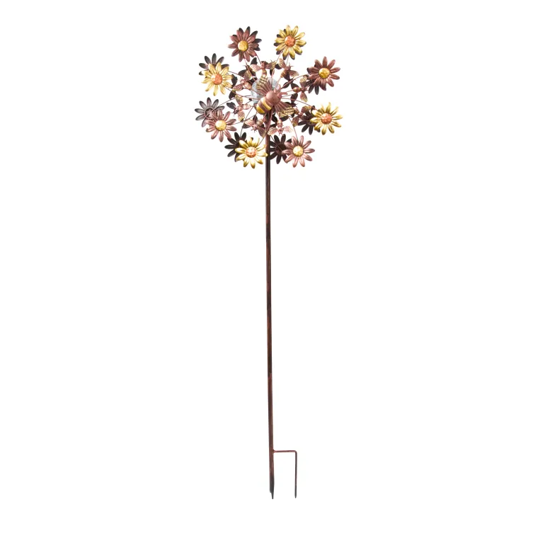 Éolienne solaire Abeille et fleurs