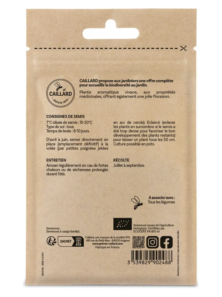 Origan des Jardins Bio 1g CAILLARD
