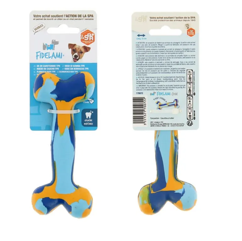 Os caoutchouc robuste jeu éducatif pour chien 15 cm