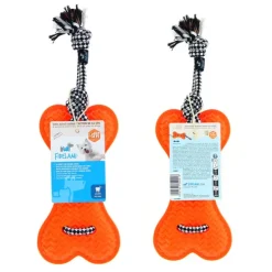 Os de dentition orange avec corde 22 cm