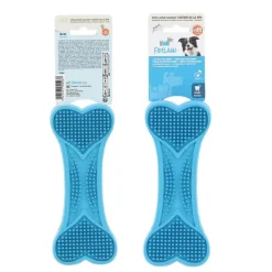 Os de dentition sonore en caoutchouc 20 cm bleu