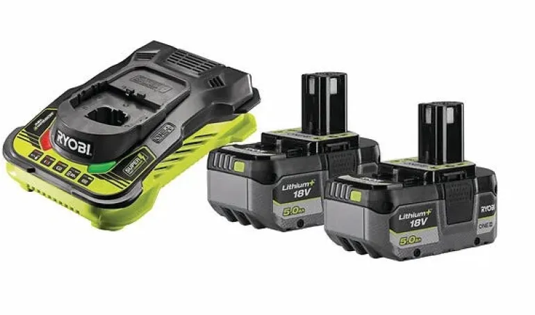 Pack 2 batteries 18 V Lithium+ 5,0Ah + chargeur ultra rapide