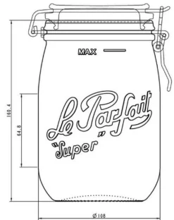 Pack de 6 bocaux 1L LE PARFAIT