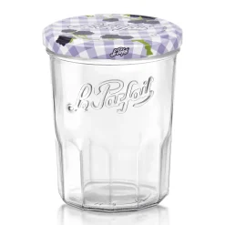 Pack de 6 pots à confiture 385ml Ø82mm + couvercle décoré