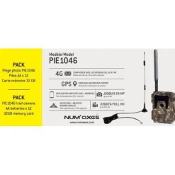 Pack piège photographique PIE1046 + 12 piles + Carte mémoire