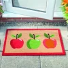 Paillasson rectangulaire en fibre de coco Pommes 45x75cm