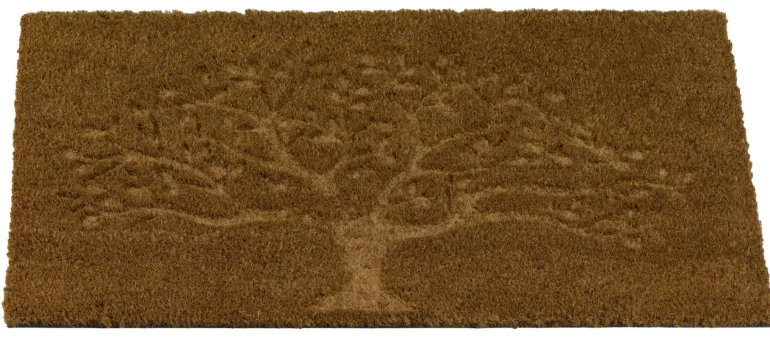 Paillasson rectangulaire en fibre de coco Arbre 45x75cm