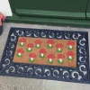 Paillasson en fibre de coco motif champignon 23x53cm