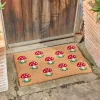 Paillasson en fibre de coco motif champignon 45x75cm