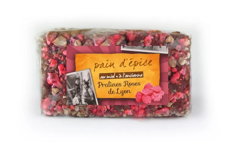 Pain d'épice aux pralinés roses à l'ancienne 500 gr