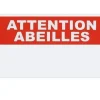 Pancarte Attention abeilles - Rectangle