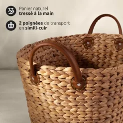 Panier de rangement avec anses Belize XL naturel