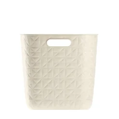 Panier de rangement Softex cube 15L Blanc cassé CURVER