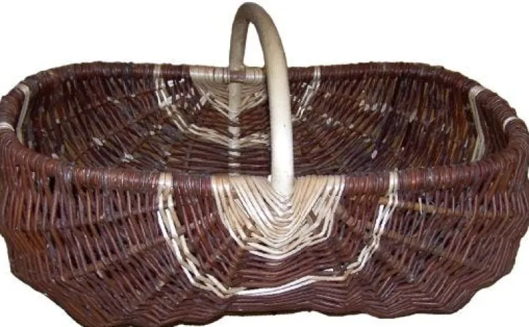 Panier de récolte bicolore en osier MASY