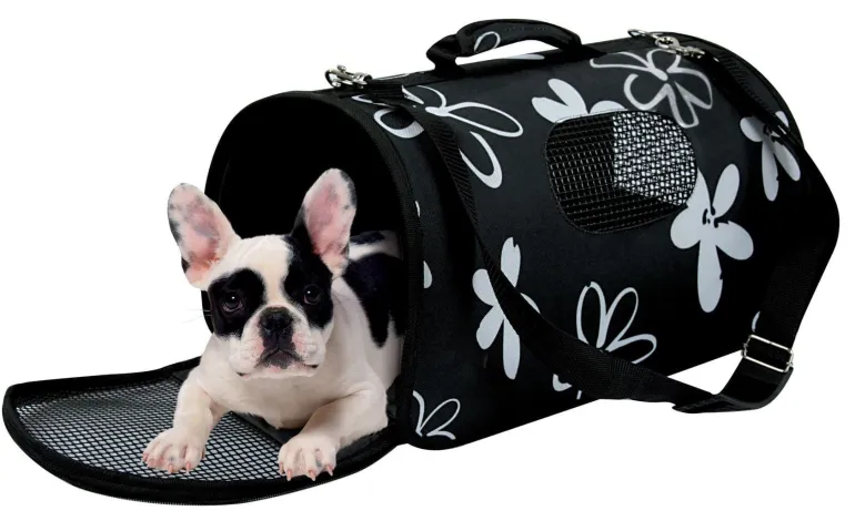 Panier de transport pour chien/chat Flower noir ZOLUX