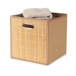 Panier de rangement en bambou L