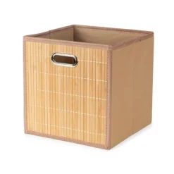 Panier de rangement en bambou L