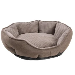 Panier ovale soft antidérapant 57 x 51 cm marron