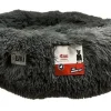 Panier rond Nirvana fluffy gris 90 x 14 cm
