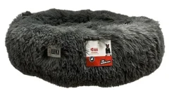Panier rond Nirvana fluffy gris 90 x 14 cm