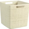 Panière jute cube 17l - plastique recyclé